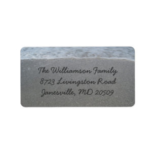 Etiquetas de direcciones de devolución de playa