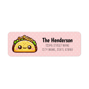Etiquetas de direcciones de devolución de tacos de