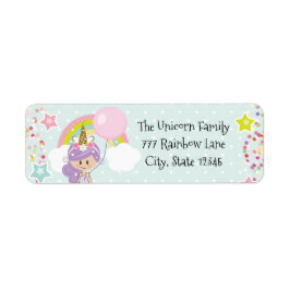 Etiquetas de direcciones de devolución de unicorni