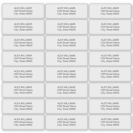 Etiquetas de direcciones de devolución transparent