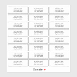 Etiquetas de direcciones de devolución transparent