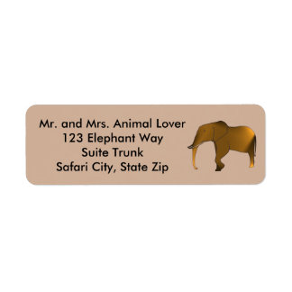 Etiquetas de direcciones de Elephant Fun Modern Tr