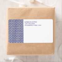 Etiquetas de direcciones de envío BLUE GRAY KNIT