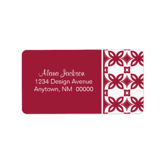 Etiquetas de direcciones de floros Art Deco