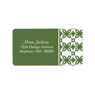 Etiquetas de direcciones de floros Art Deco