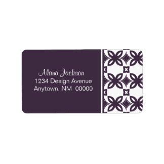 Etiquetas de direcciones de floros Art Deco