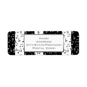 Etiquetas de direcciones de franjas musicales en b