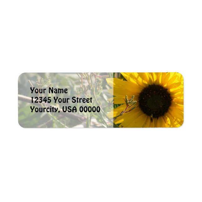 Etiquetas de direcciones de girasol (Frente)