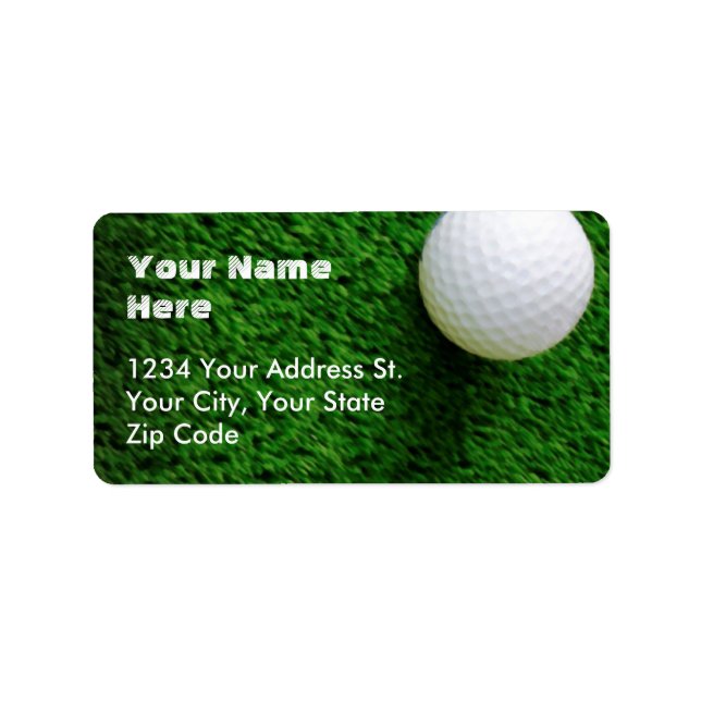 Etiquetas de direcciones de golf (Frente)