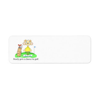 Etiquetas de direcciones de golf divertidas
