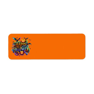 Etiquetas de direcciones de Halloween Feliz