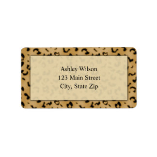 Etiquetas de direcciones de impresión de leopardo