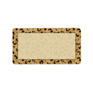 Etiquetas de direcciones de impresión de leopardo