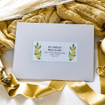 Etiquetas de direcciones de invitado de color de a<br><div class="desc">Etiquetas de direcciones simples con etiquetas de direcciones de limón de color agua</div>