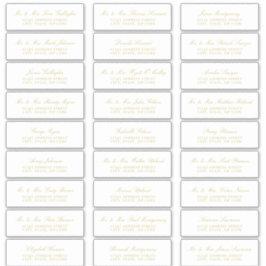 Etiquetas de direcciones de invitados con guiones