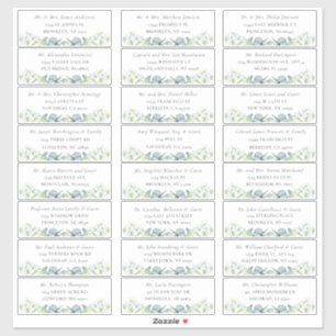 Etiquetas de direcciones de invitados elegantes de