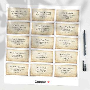 Etiquetas de direcciones de invitados individuales