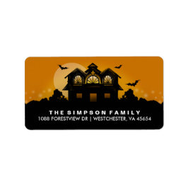 Etiquetas de direcciones de la casa embrujada de n