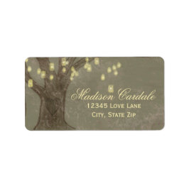 Etiquetas de direcciones de mason de roble rústico