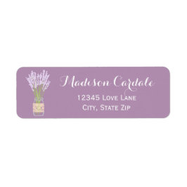 Etiquetas de direcciones de Mason Jar y Lavender R