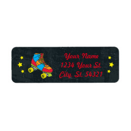 Etiquetas de direcciones de Neon Skate Fiesta