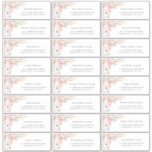 Etiquetas de direcciones de nombres de invitados d