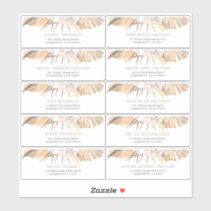 Etiquetas de direcciones de nombres de invitados d