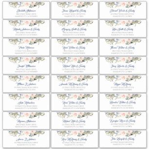 Etiquetas de direcciones de nombres de invitados d