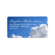 etiquetas de direcciones de nubes blancas del ciel