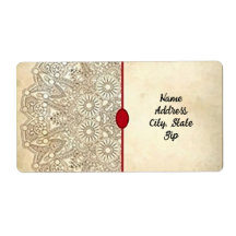 Etiquetas de direcciones de oro para ordenes