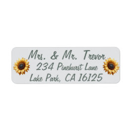 Etiquetas de direcciones de parches de girasol