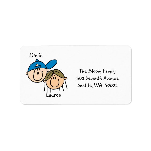Etiquetas de direcciones de parejas personalizadas (Frente)