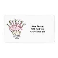 Etiquetas de direcciones de pasteles