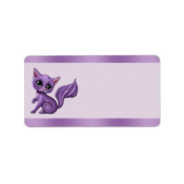 Etiquetas de direcciones de Purple Kitty