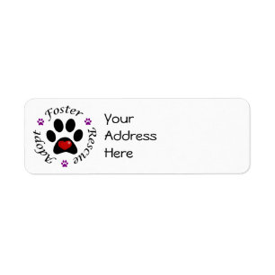 Etiquetas de direcciones de rescate animal