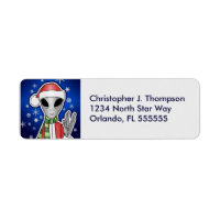 Etiquetas de direcciones de retorno de Alien Santa