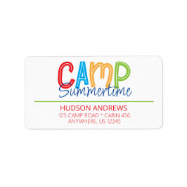 Etiquetas de direcciones de retorno de campamento 