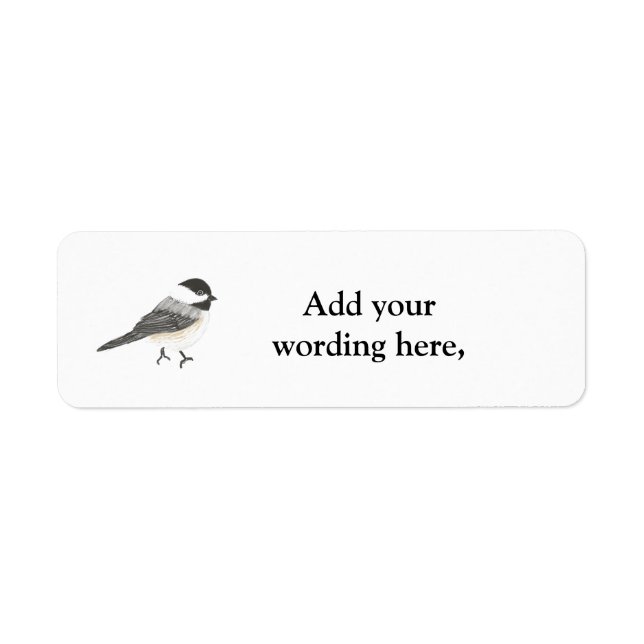 Etiquetas de direcciones de retorno de chickadee,  (Frente)