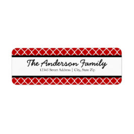 Etiquetas de direcciones de retorno de cuatrefoil 