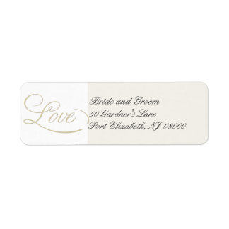 Etiquetas de direcciones de retorno de Ecru LOVE E