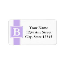 Etiquetas de direcciones de retorno monogramadas p