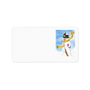Etiquetas de direcciones de 'Snowman' festivo
