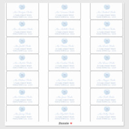 Etiquetas de direcciones de sobres para huéspedes 