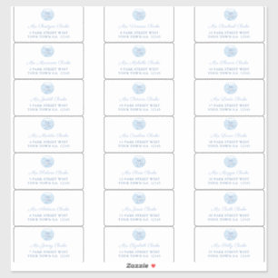 Etiquetas de direcciones de sobres para huéspedes