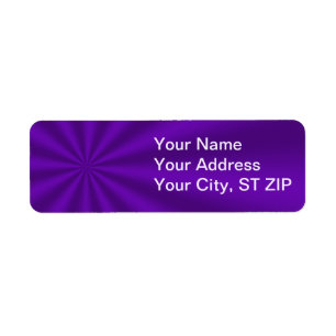 Etiquetas de direcciones de Starburst moradas