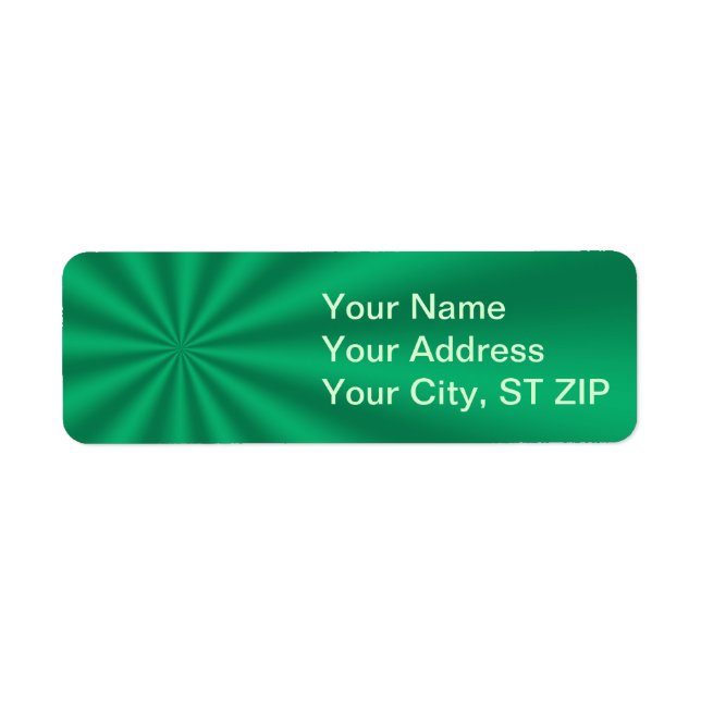 Etiquetas de direcciones de Starburst verdes (Frente)