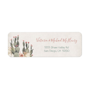 Etiquetas de direcciones de Terracota y Cactus
