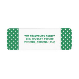 Etiquetas de direcciones de vacaciones de polka Do