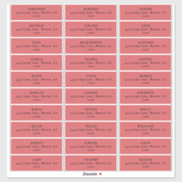 Etiquetas de direcciones del BODA MOD WINE TULIP