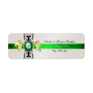 Etiquetas de direcciones del Champange Verde Princ
